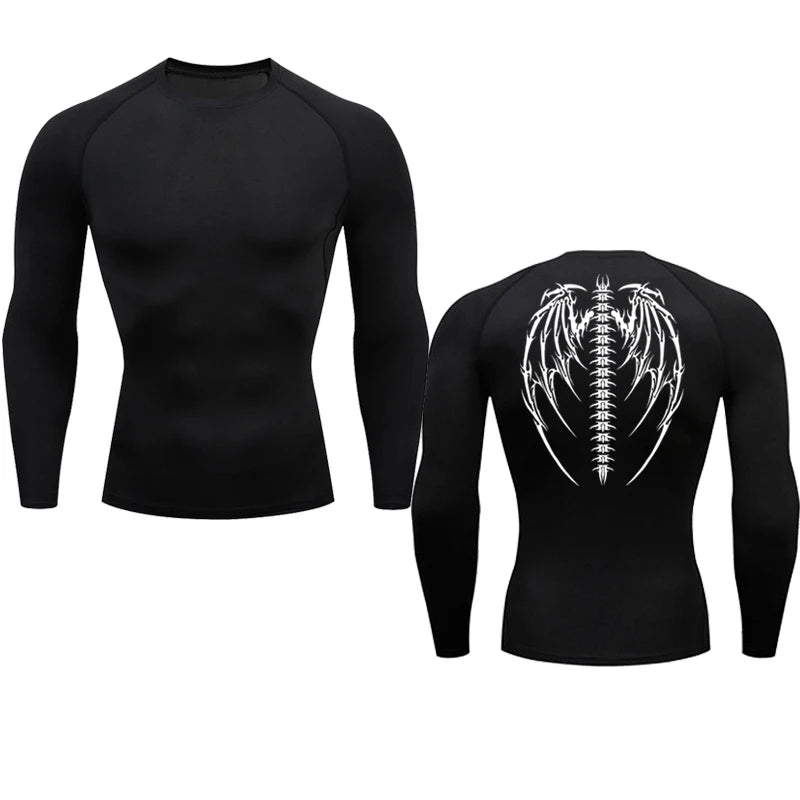 skeletonwings-long-sleeve-compression-shirt